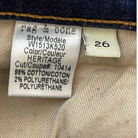 Rag & Bone Cate Ankle Skinny Heritage Blue Skinny Jeans Size 26 - Picture 10 of 14